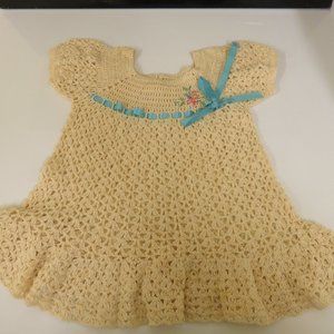 *****BEAUTIFUL HAND CROCHETED TODDLER DRESS *****